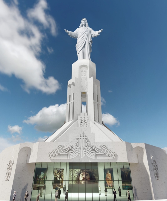 The process of creating a monumental statue of Jesus Christ